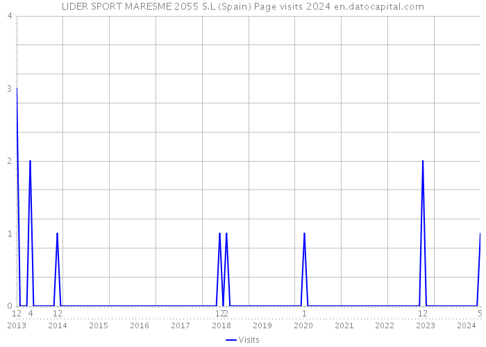 LIDER SPORT MARESME 2055 S.L (Spain) Page visits 2024 