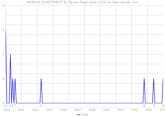 MORGUL INVESTMENT SL (Spain) Page visits 2024 