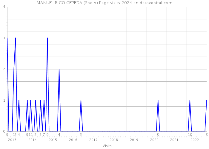 MANUEL RICO CEPEDA (Spain) Page visits 2024 
