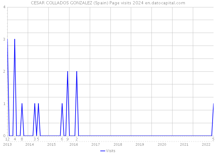 CESAR COLLADOS GONZALEZ (Spain) Page visits 2024 