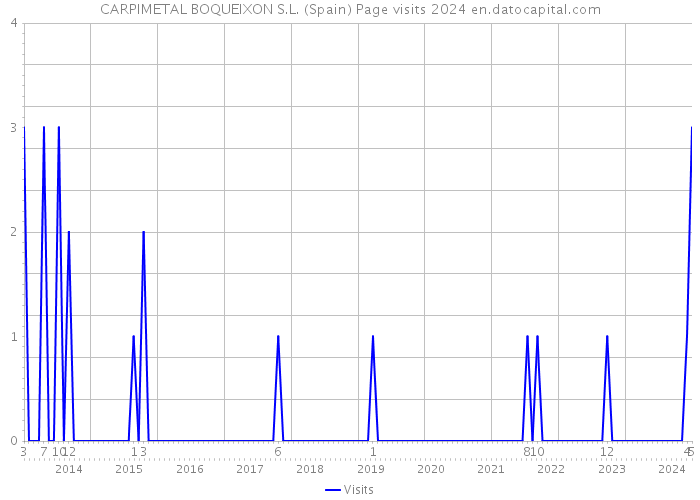 CARPIMETAL BOQUEIXON S.L. (Spain) Page visits 2024 