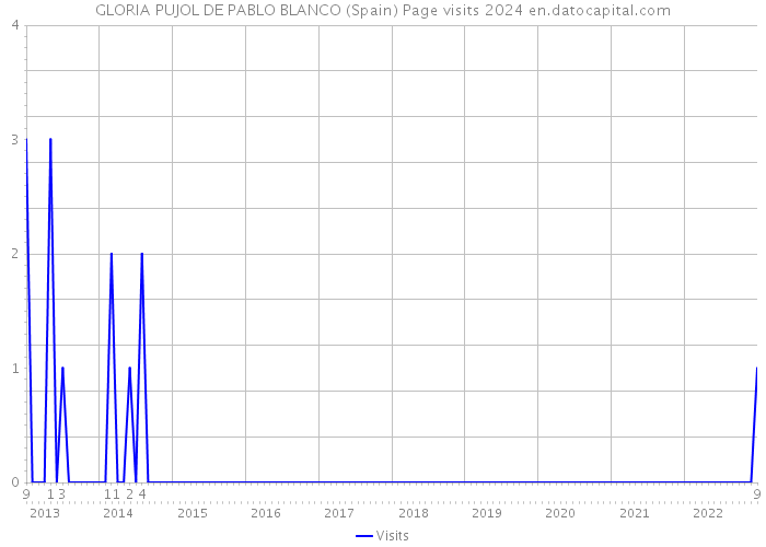 GLORIA PUJOL DE PABLO BLANCO (Spain) Page visits 2024 