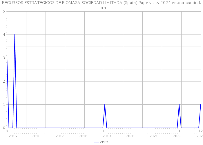 RECURSOS ESTRATEGICOS DE BIOMASA SOCIEDAD LIMITADA (Spain) Page visits 2024 
