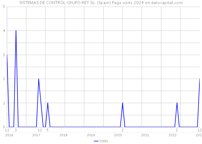 SISTEMAS DE CONTROL GRUPO REY SL. (Spain) Page visits 2024 