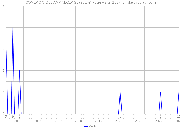 COMERCIO DEL AMANECER SL (Spain) Page visits 2024 