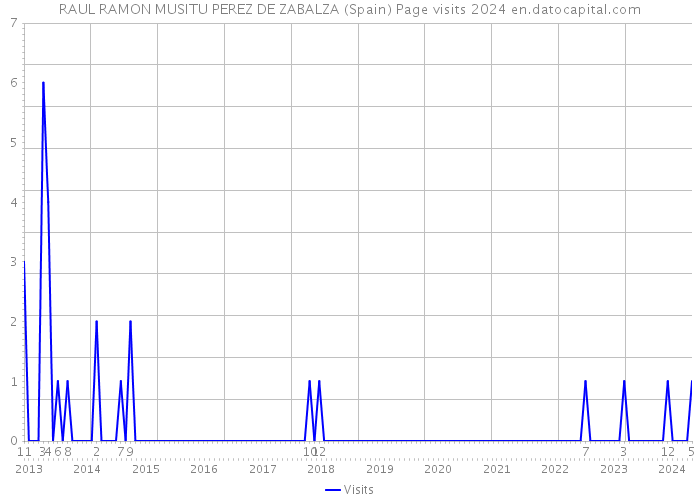 RAUL RAMON MUSITU PEREZ DE ZABALZA (Spain) Page visits 2024 