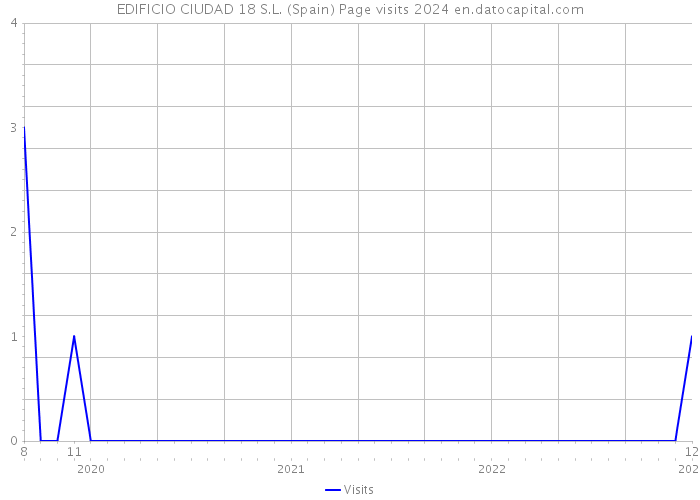 EDIFICIO CIUDAD 18 S.L. (Spain) Page visits 2024 