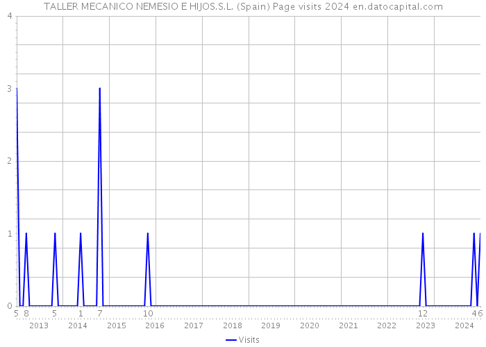 TALLER MECANICO NEMESIO E HIJOS.S.L. (Spain) Page visits 2024 