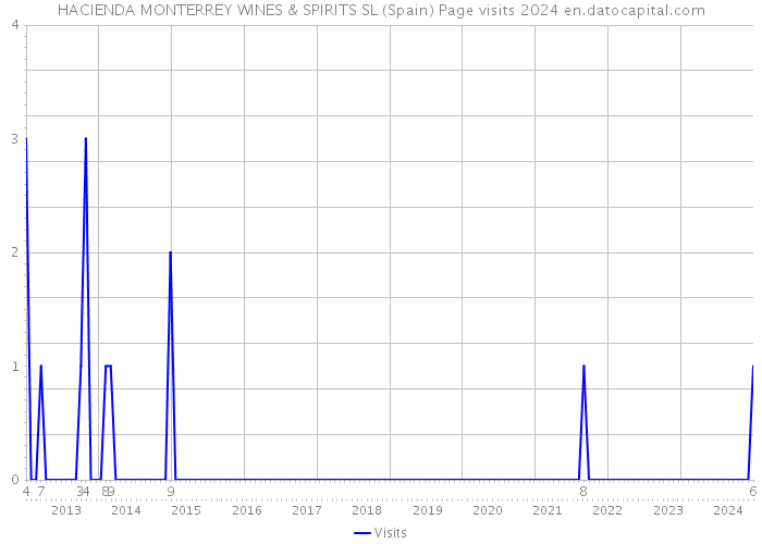 HACIENDA MONTERREY WINES & SPIRITS SL (Spain) Page visits 2024 