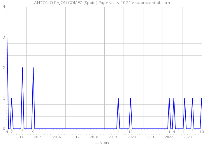 ANTONIO PAJON GOMEZ (Spain) Page visits 2024 