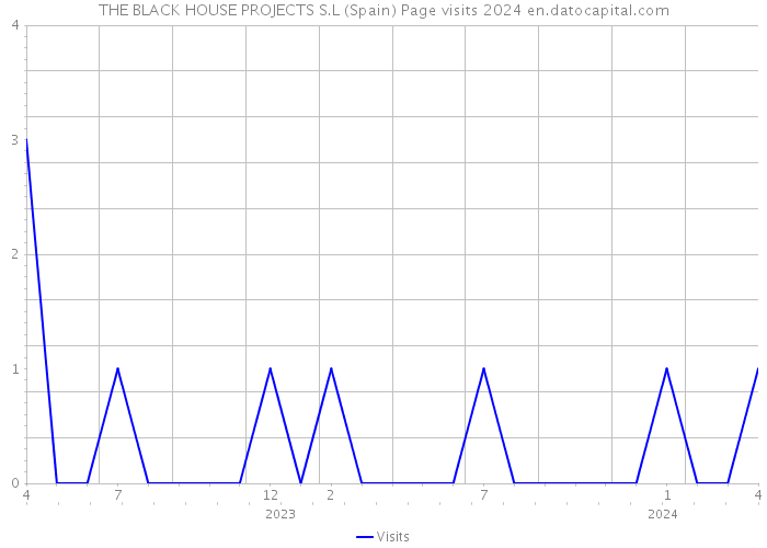 THE BLACK HOUSE PROJECTS S.L (Spain) Page visits 2024 