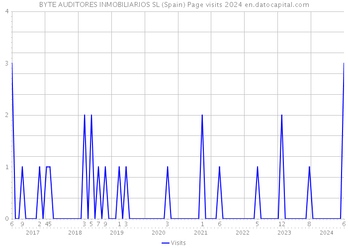 BYTE AUDITORES INMOBILIARIOS SL (Spain) Page visits 2024 