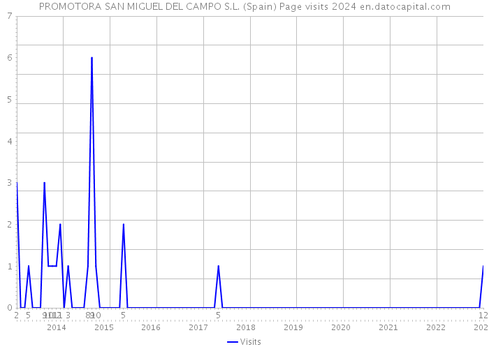 PROMOTORA SAN MIGUEL DEL CAMPO S.L. (Spain) Page visits 2024 