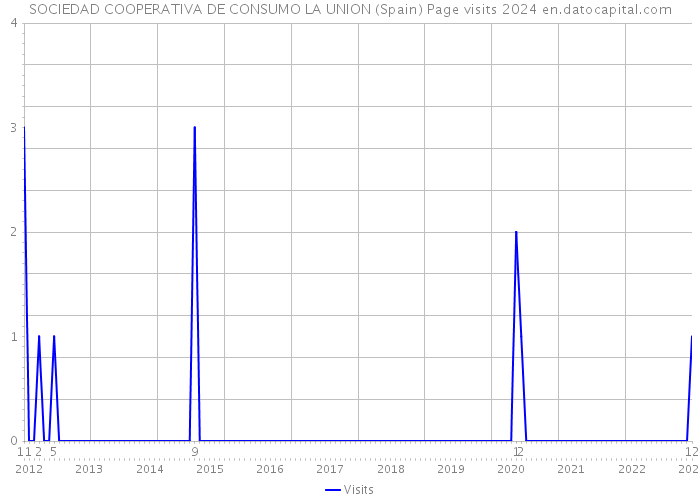 SOCIEDAD COOPERATIVA DE CONSUMO LA UNION (Spain) Page visits 2024 