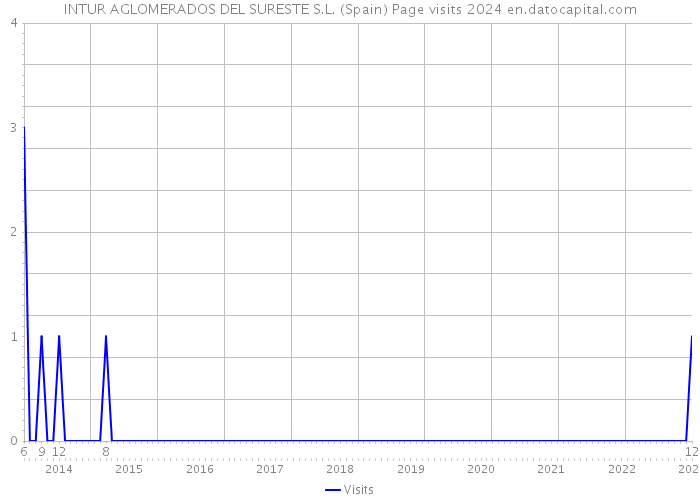 INTUR AGLOMERADOS DEL SURESTE S.L. (Spain) Page visits 2024 