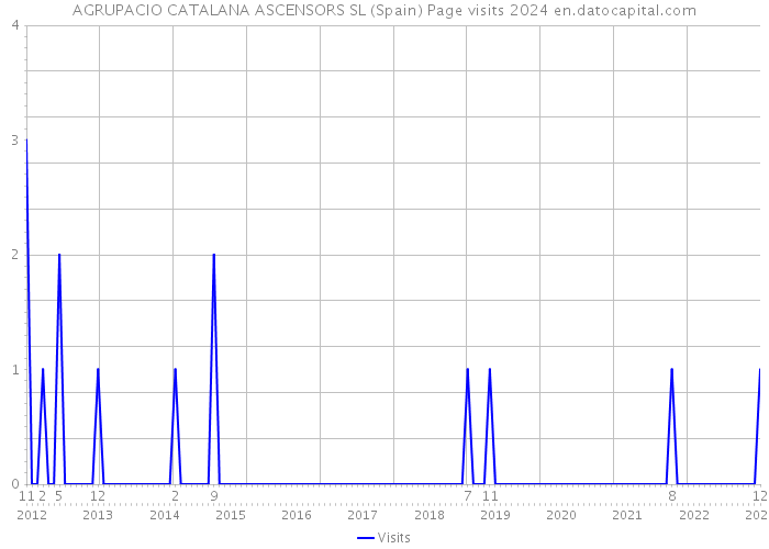 AGRUPACIO CATALANA ASCENSORS SL (Spain) Page visits 2024 