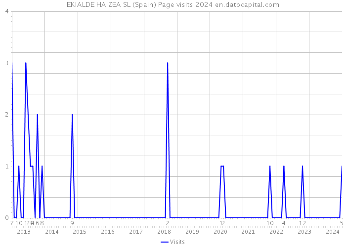 EKIALDE HAIZEA SL (Spain) Page visits 2024 