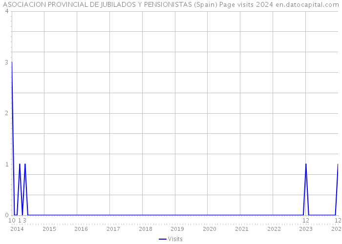 ASOCIACION PROVINCIAL DE JUBILADOS Y PENSIONISTAS (Spain) Page visits 2024 