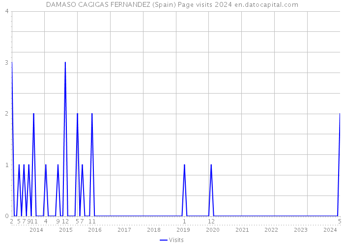DAMASO CAGIGAS FERNANDEZ (Spain) Page visits 2024 
