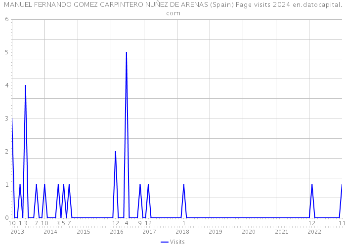 MANUEL FERNANDO GOMEZ CARPINTERO NUÑEZ DE ARENAS (Spain) Page visits 2024 