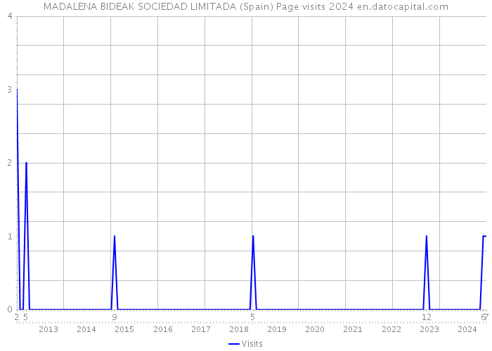 MADALENA BIDEAK SOCIEDAD LIMITADA (Spain) Page visits 2024 