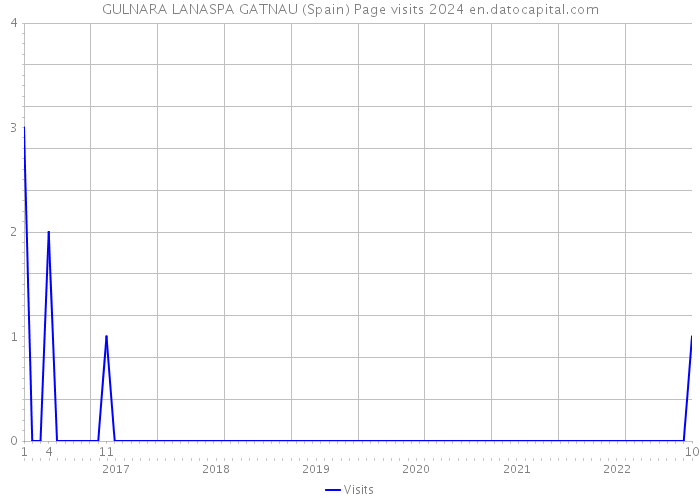 GULNARA LANASPA GATNAU (Spain) Page visits 2024 