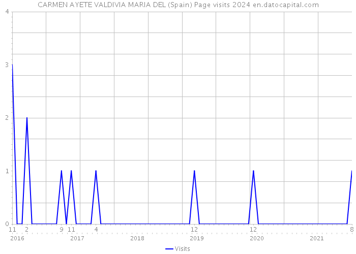 CARMEN AYETE VALDIVIA MARIA DEL (Spain) Page visits 2024 