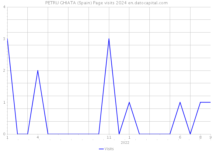 PETRU GHIATA (Spain) Page visits 2024 