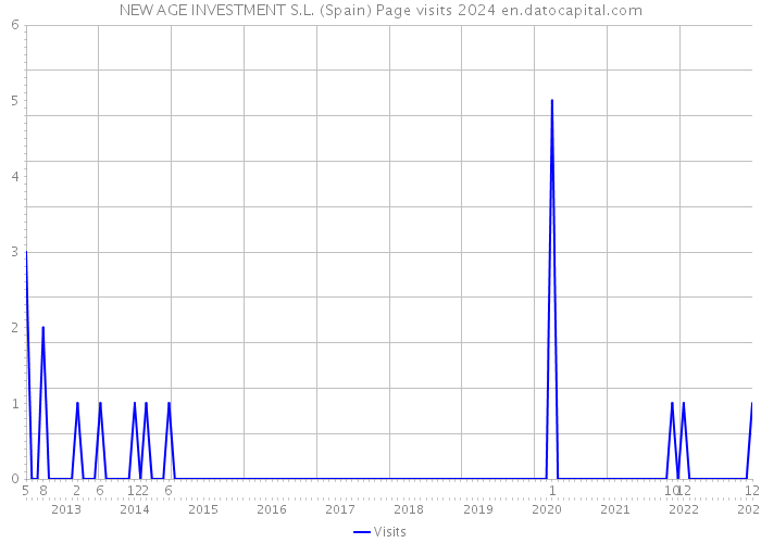 NEW AGE INVESTMENT S.L. (Spain) Page visits 2024 