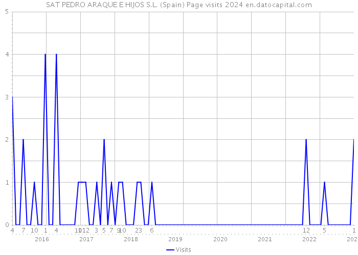 SAT PEDRO ARAQUE E HIJOS S.L. (Spain) Page visits 2024 