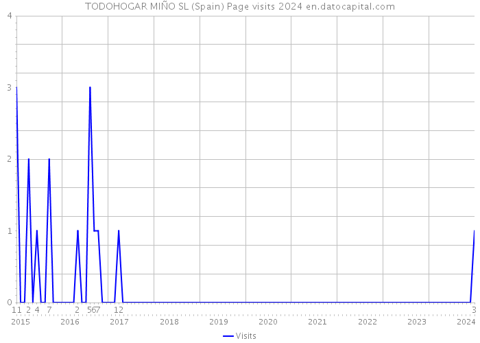TODOHOGAR MIÑO SL (Spain) Page visits 2024 