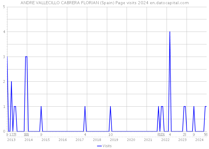 ANDRE VALLECILLO CABRERA FLORIAN (Spain) Page visits 2024 