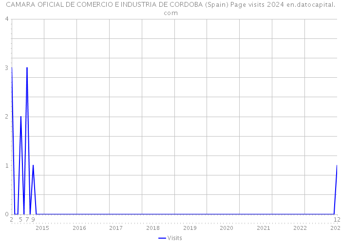 CAMARA OFICIAL DE COMERCIO E INDUSTRIA DE CORDOBA (Spain) Page visits 2024 