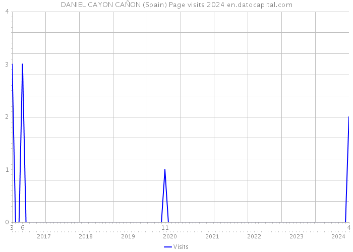 DANIEL CAYON CAÑON (Spain) Page visits 2024 