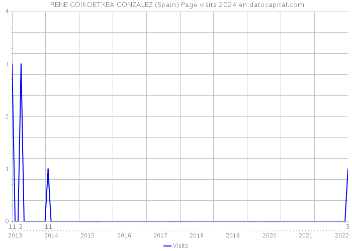 IRENE GOIKOETXEA GONZALEZ (Spain) Page visits 2024 