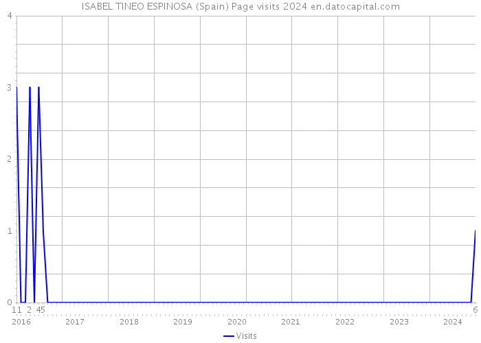 ISABEL TINEO ESPINOSA (Spain) Page visits 2024 