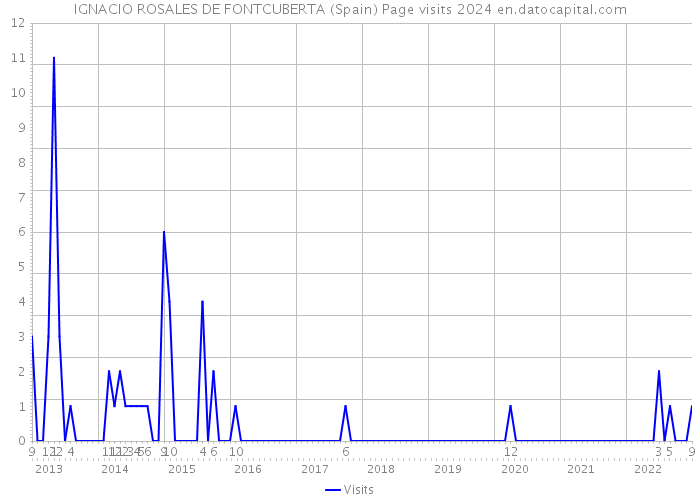 IGNACIO ROSALES DE FONTCUBERTA (Spain) Page visits 2024 