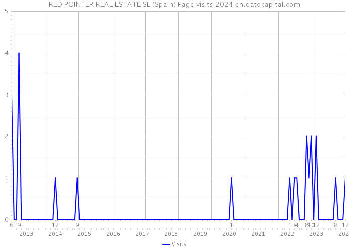 RED POINTER REAL ESTATE SL (Spain) Page visits 2024 