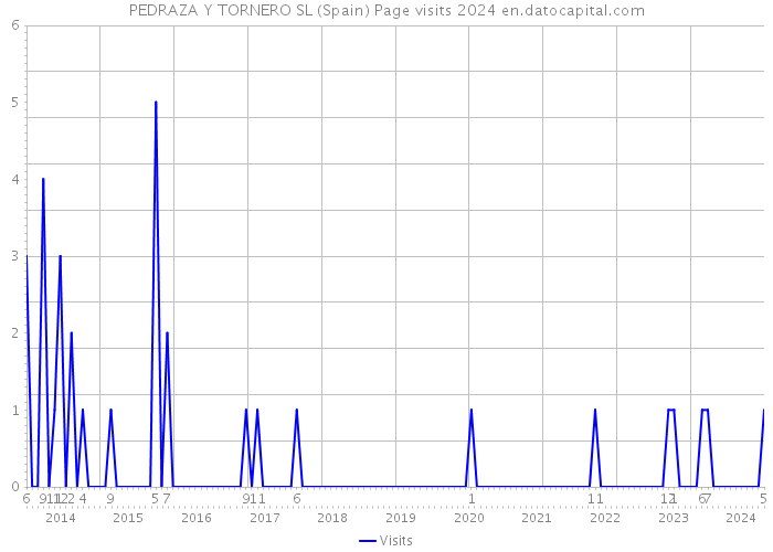 PEDRAZA Y TORNERO SL (Spain) Page visits 2024 