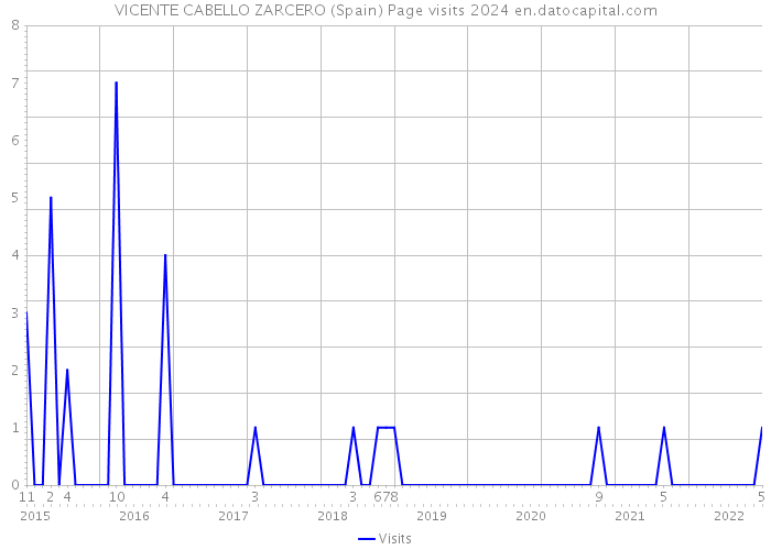 VICENTE CABELLO ZARCERO (Spain) Page visits 2024 