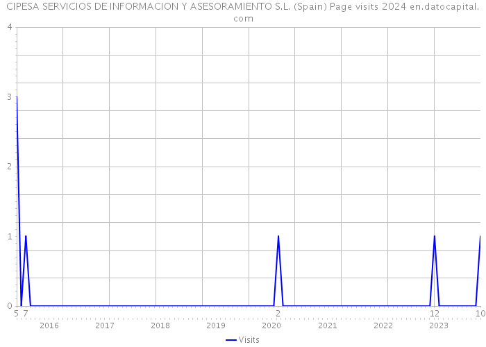 CIPESA SERVICIOS DE INFORMACION Y ASESORAMIENTO S.L. (Spain) Page visits 2024 