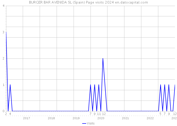 BURGER BAR AVENIDA SL (Spain) Page visits 2024 