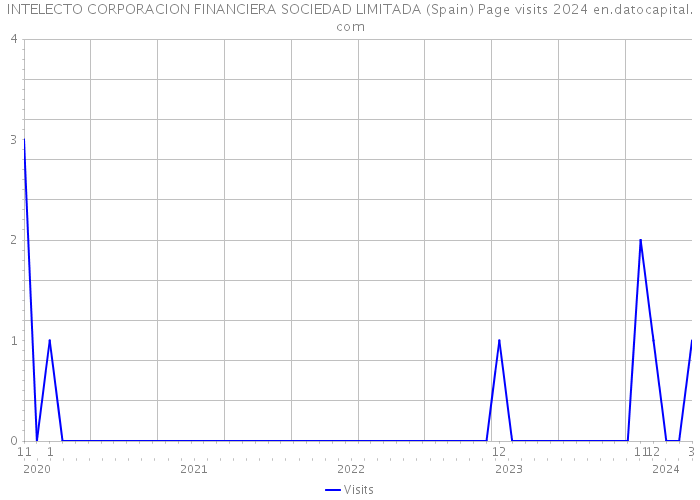 INTELECTO CORPORACION FINANCIERA SOCIEDAD LIMITADA (Spain) Page visits 2024 