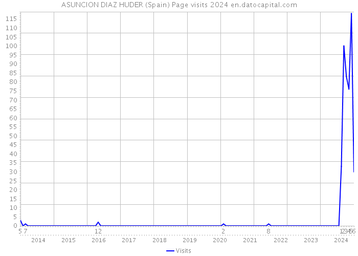 ASUNCION DIAZ HUDER (Spain) Page visits 2024 