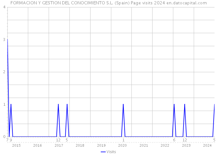 FORMACION Y GESTION DEL CONOCIMIENTO S.L. (Spain) Page visits 2024 