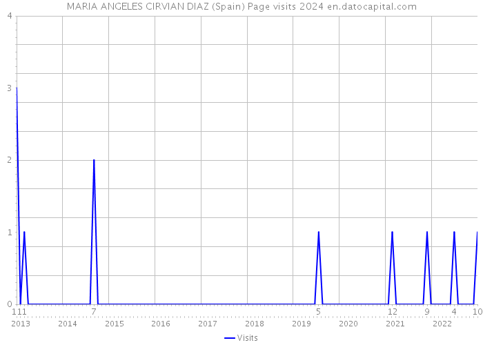 MARIA ANGELES CIRVIAN DIAZ (Spain) Page visits 2024 