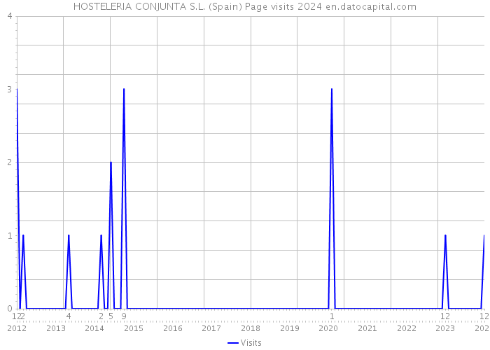 HOSTELERIA CONJUNTA S.L. (Spain) Page visits 2024 