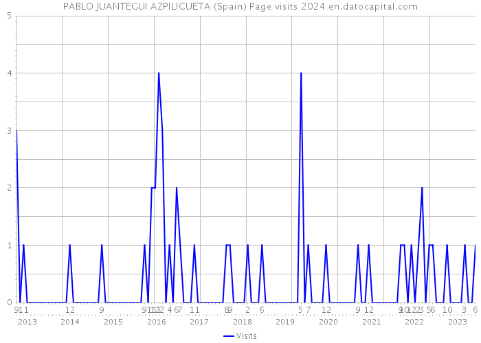 PABLO JUANTEGUI AZPILICUETA (Spain) Page visits 2024 