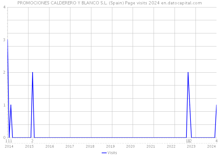 PROMOCIONES CALDERERO Y BLANCO S.L. (Spain) Page visits 2024 