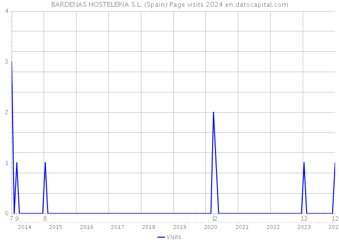 BARDENAS HOSTELERIA S.L. (Spain) Page visits 2024 